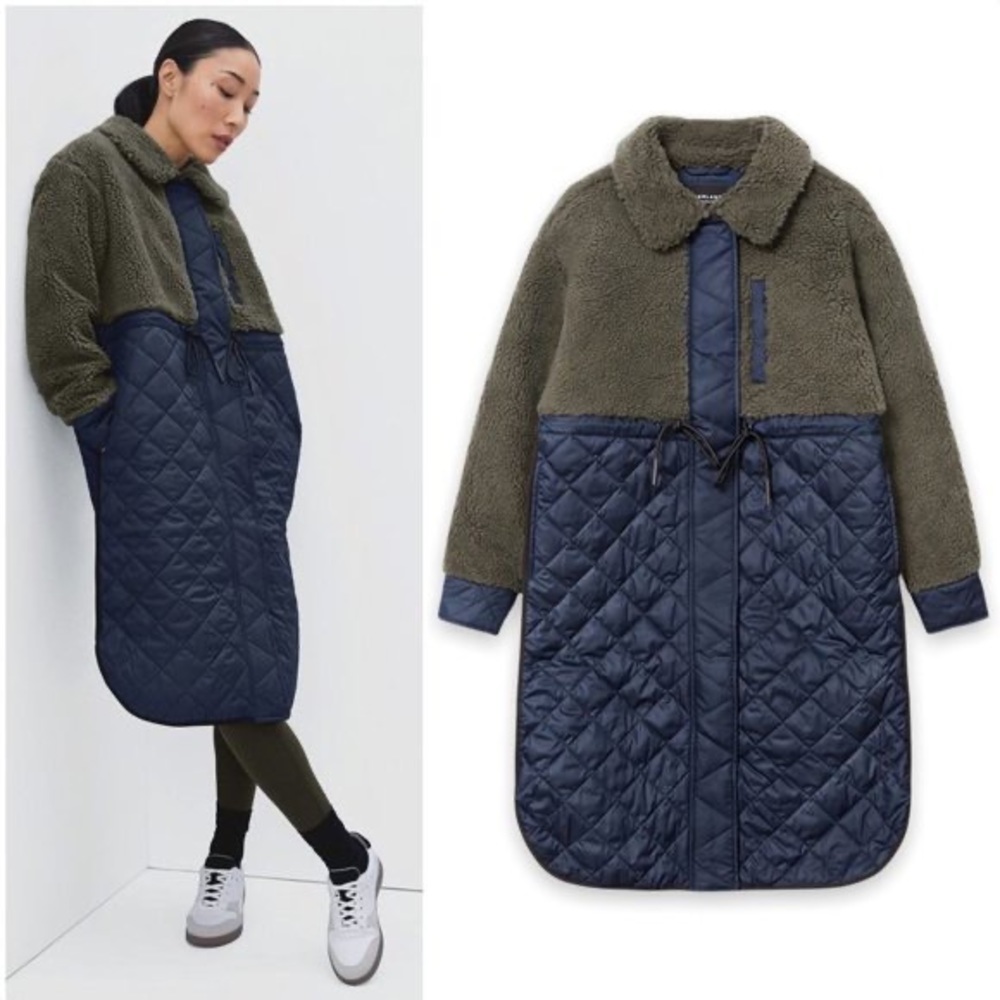 Everlane Quilted Teddy Coat